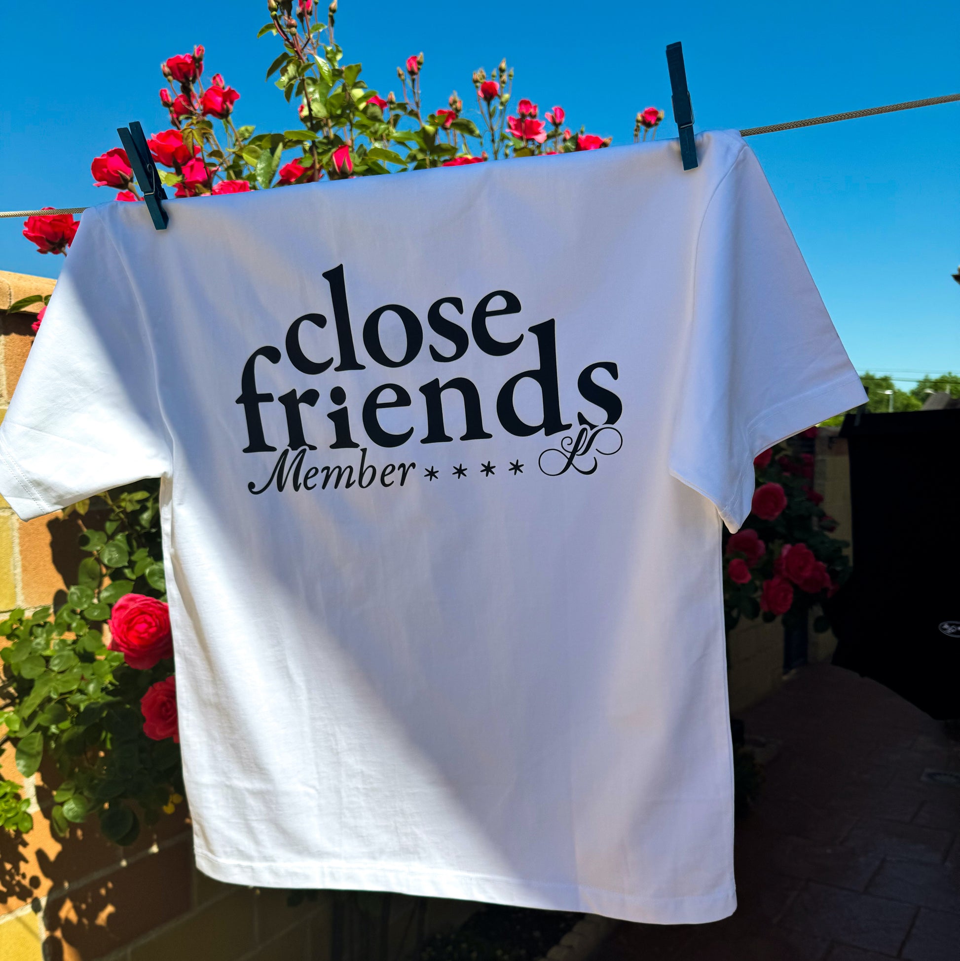 Close Friends White Tee