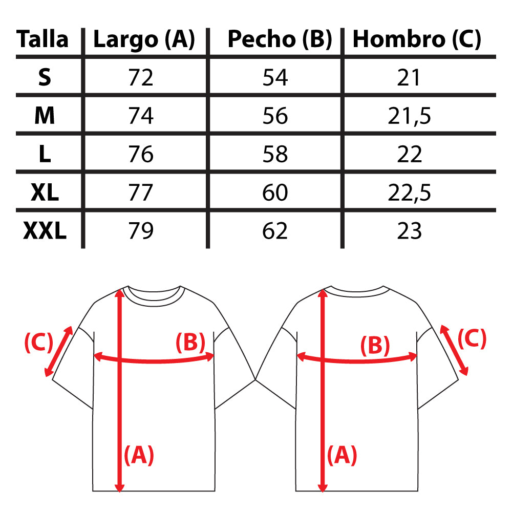 Tallas camisetas oversize LowKey